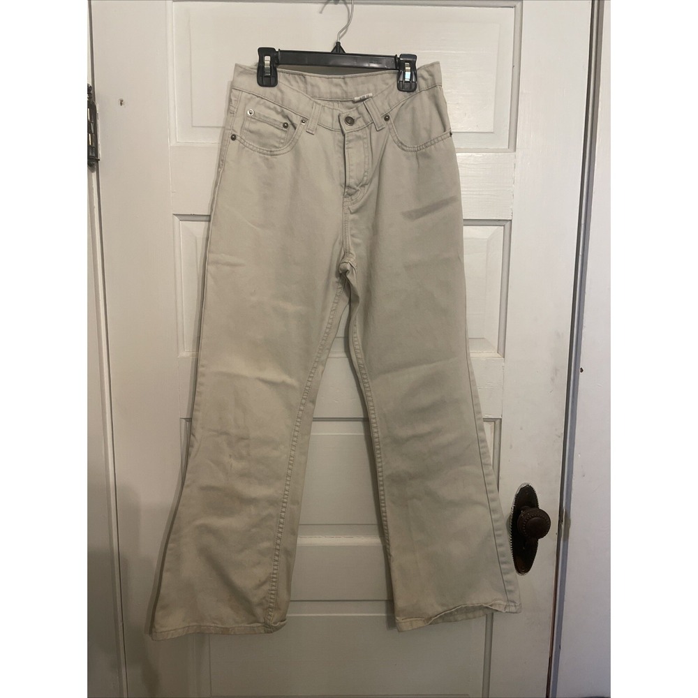 Vintage Jordache White Flare Bottom Jeans Juniors 16